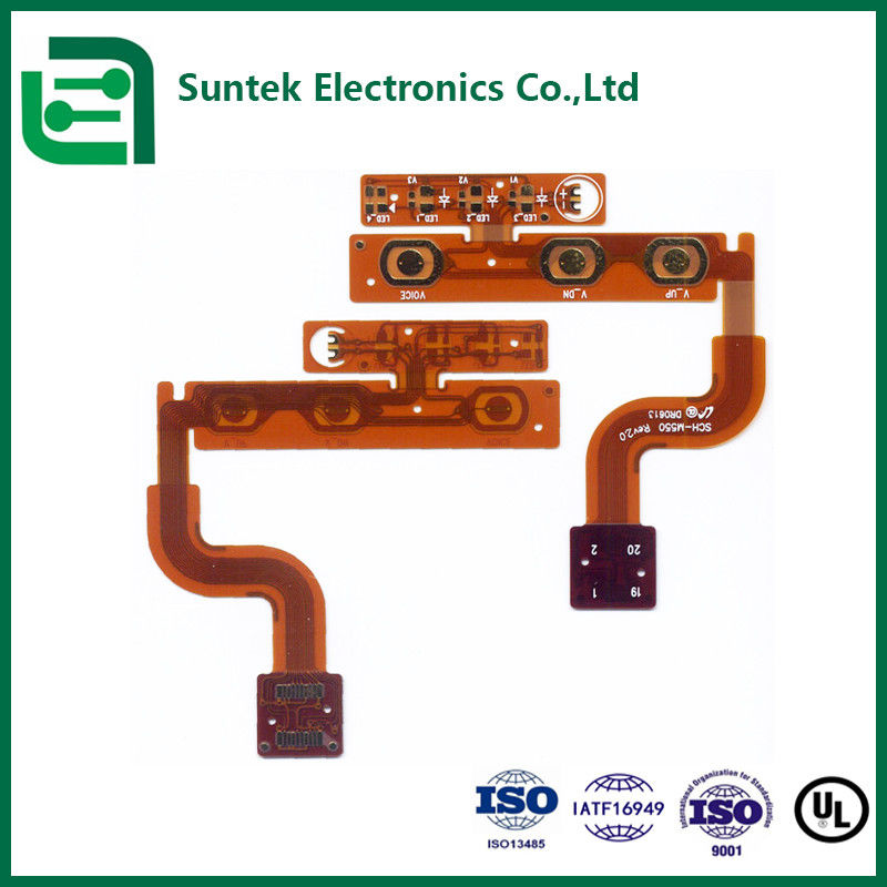 중국 / 캄보디아 Suntek 사용자 지정 FPC 회로 보드 구멍 직경 H /-0.05mm 2mil